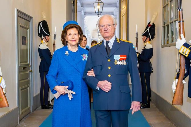 Švedski kralj Karl XVI Gustav sa suprugom, kraljicom Silvijom