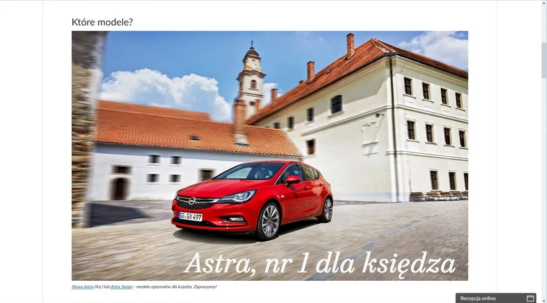 Opel - idealne auto dla księdza