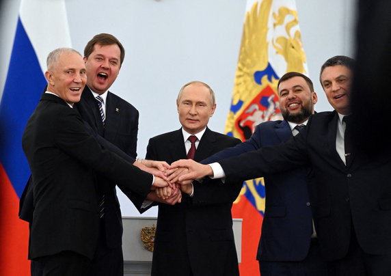 Putin z prorosyjskimi przywódcami nielegalnie przejętych rejonów