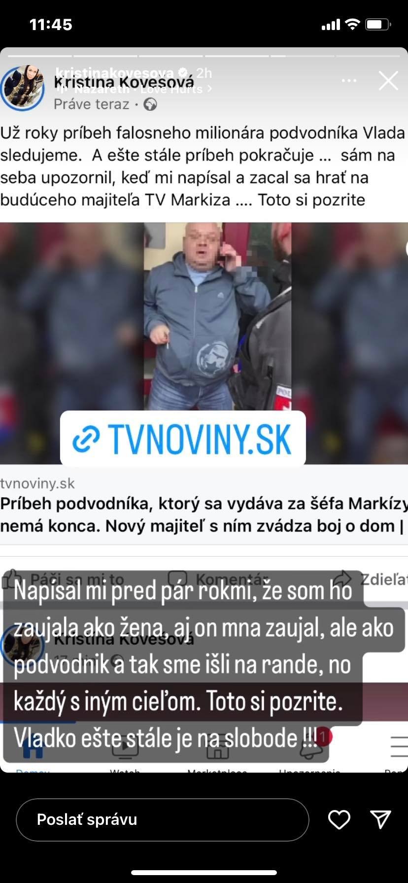Novinárka bola s mužom na rande. 