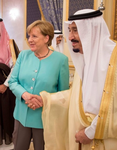 Angela Merkel i król Salman bin Abdulaziz al-Saud