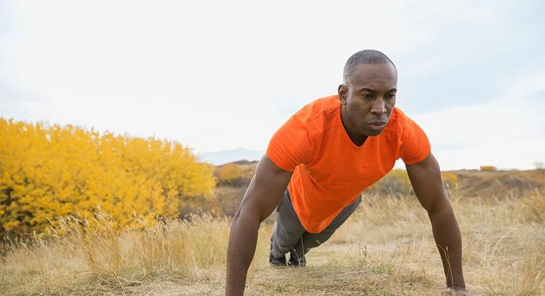 Push up exercise