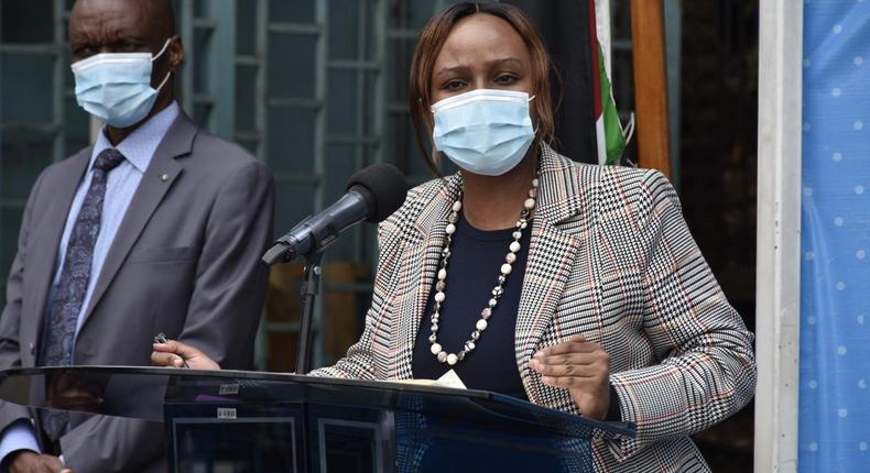 Health CAS Dr Mercy Mwangangi during a recent Covid-19 briefing