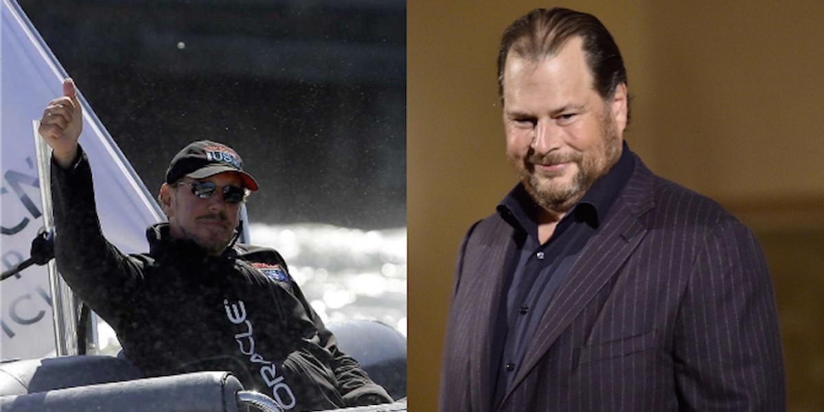 Larry Ellison and Marc Benioff