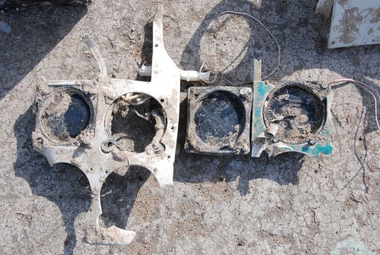 Fragment tablicy przyrządów kapitana