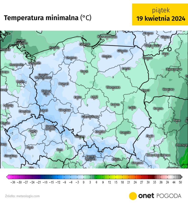 W drugiej połowie tygodnia w całym kraju możliwe są przymrozki