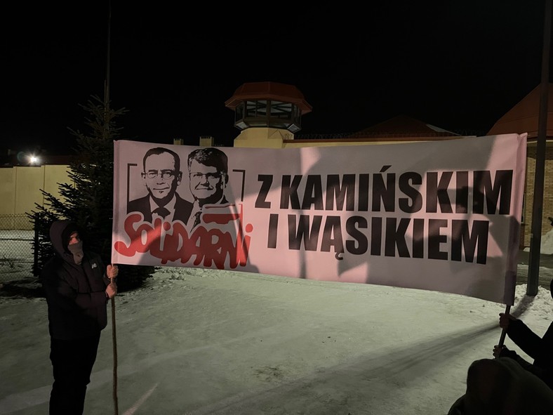 Protest przed radomskim aresztem.