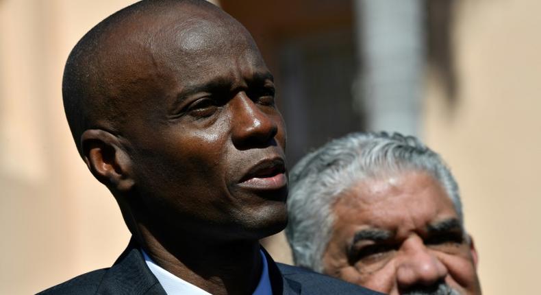 Haitain President Jovenel Moïse (pictured March 2019) denied allegations he was at the center of an embezzlement scheme that siphoned off Venezuelan aid money intended for road repairs