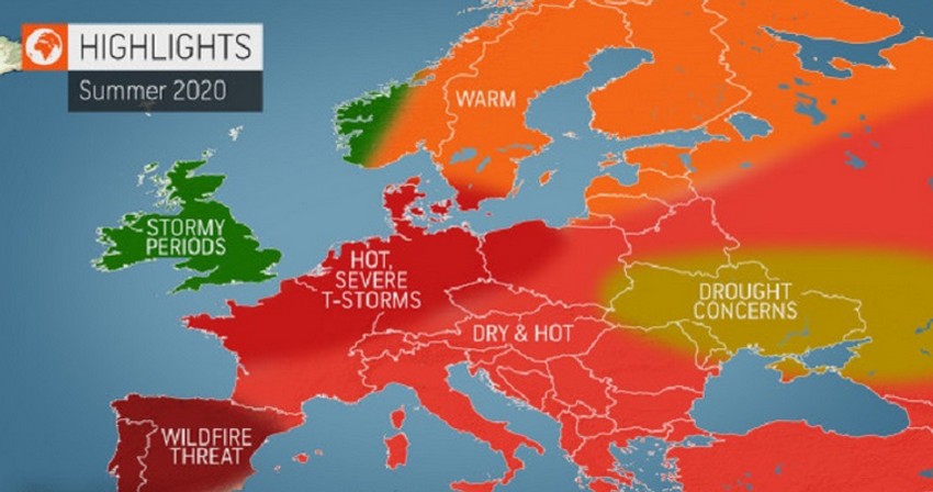 Letnja prognoza  za Evropu