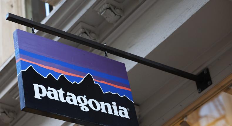 The Patagonia logo is a status symbol for tech workers and mountaineers alike. Michael M. Santiago/ Getty