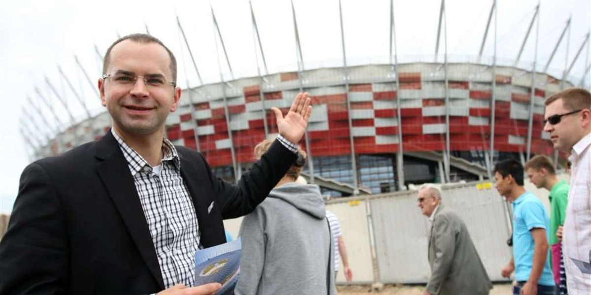 Poseł PO lansował się na Stadionie Narodowym