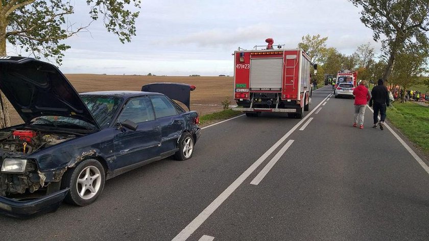 Wypadek autobusu pod Kętrzynem