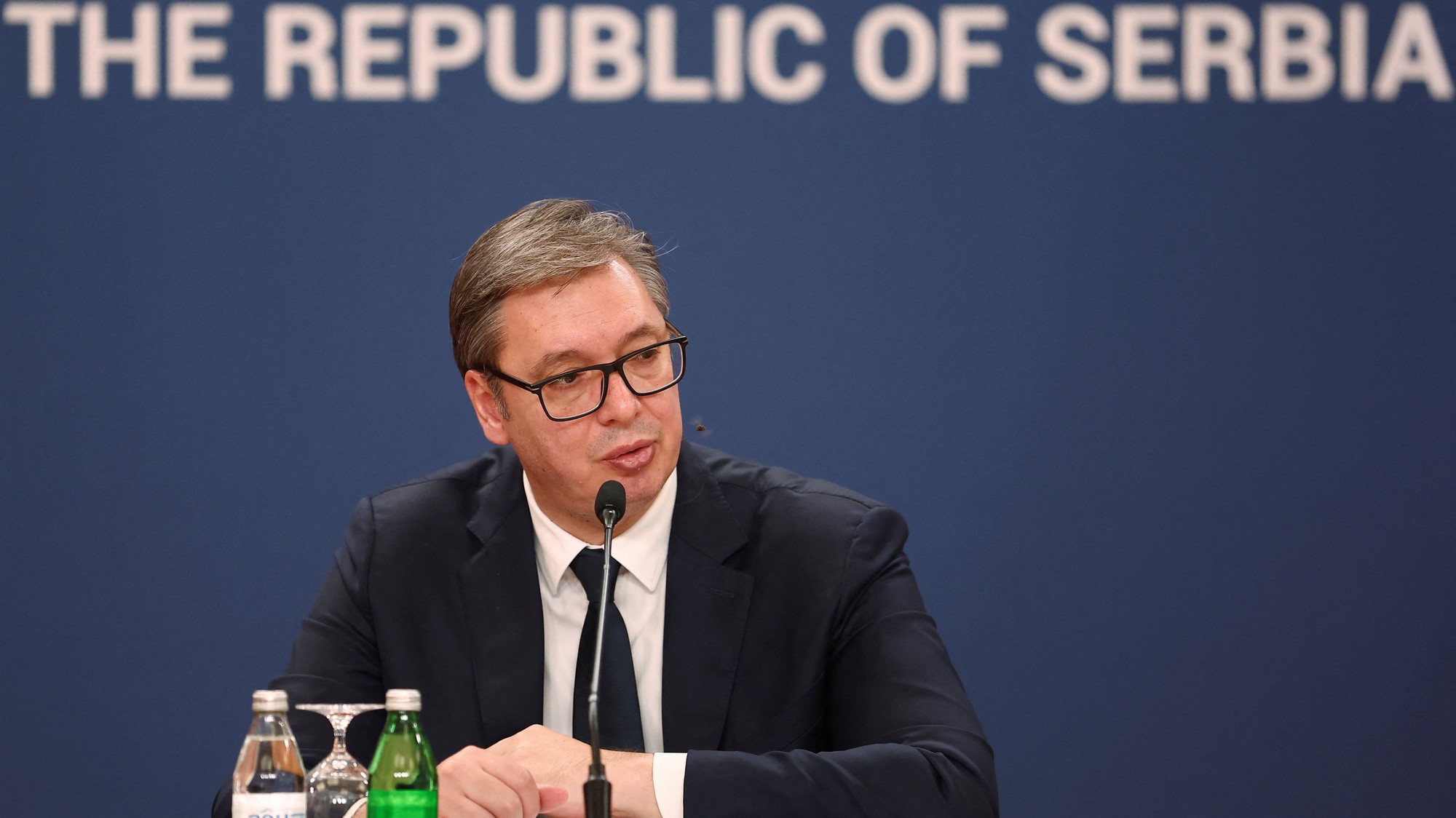 Srbský prezident Aleksandar Vučič, REUTERS/Zorana Jevtic