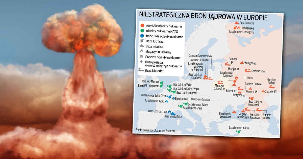 Europa pod znakiem zbrojeń atomowych. Także niedaleko Polski. Naukowcy pokazali szczegóły na mapie