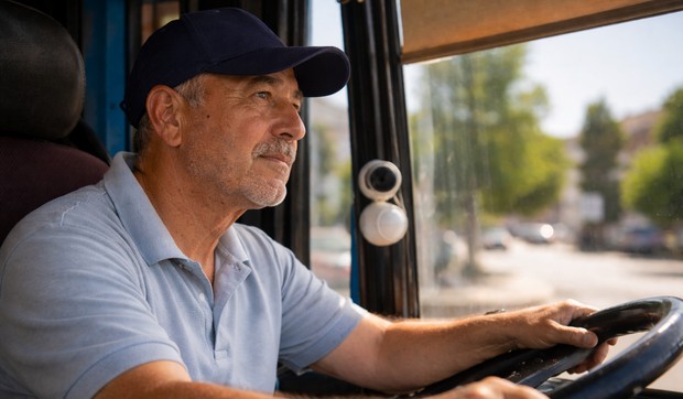 Vozač autobusa - ilustracija