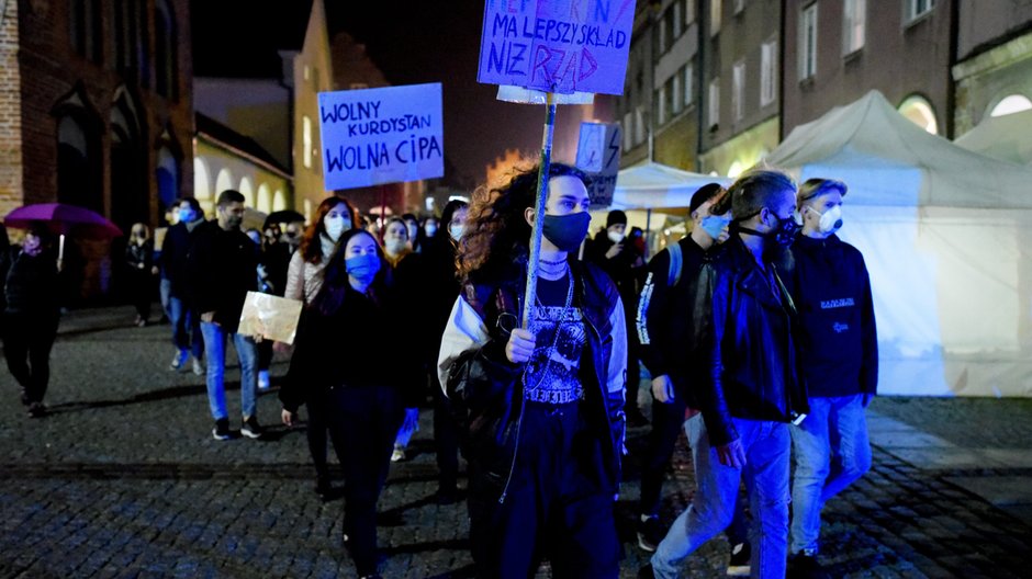 Protest przeciw zakazowi aborcji w Olsztynie