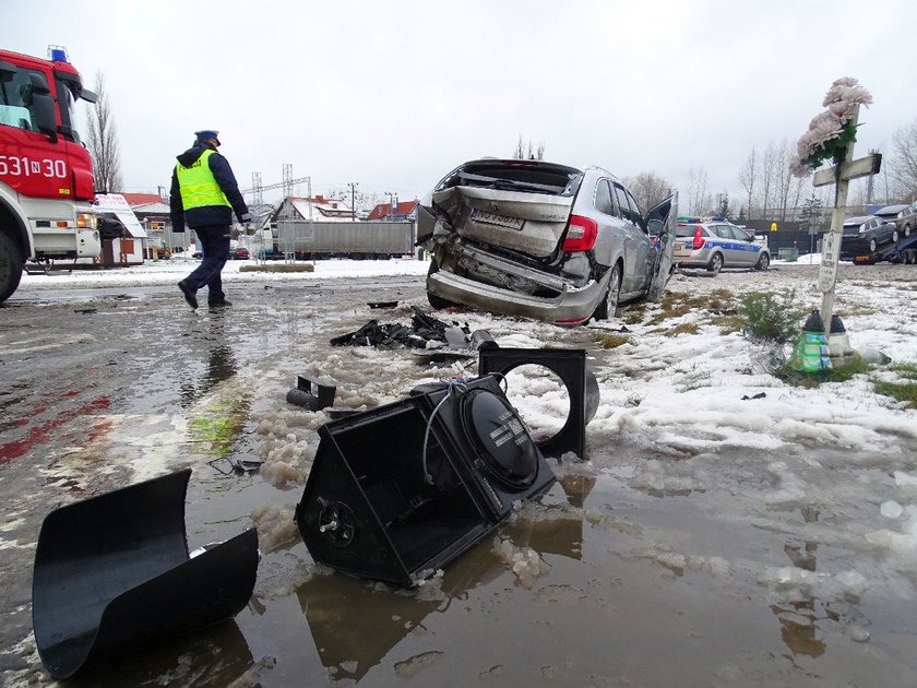 Skoda wpadła pod siedem aut