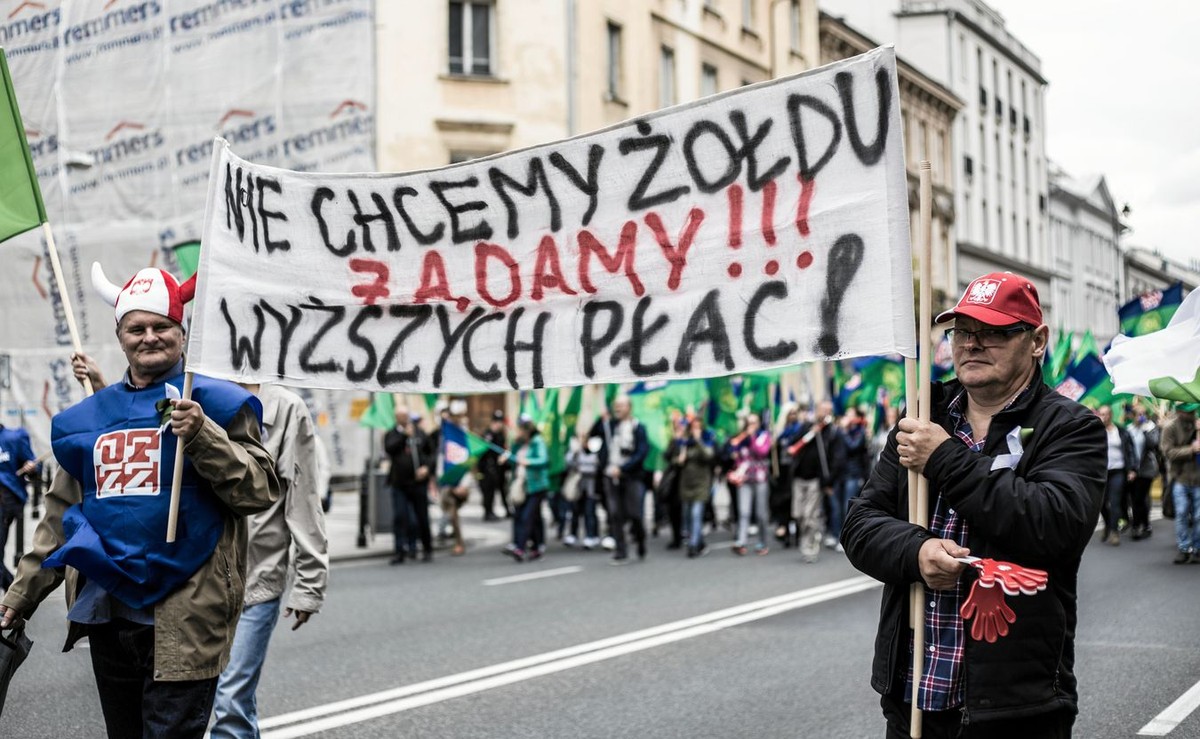 Protest związkowy, zdjęcie ilustracyjne.