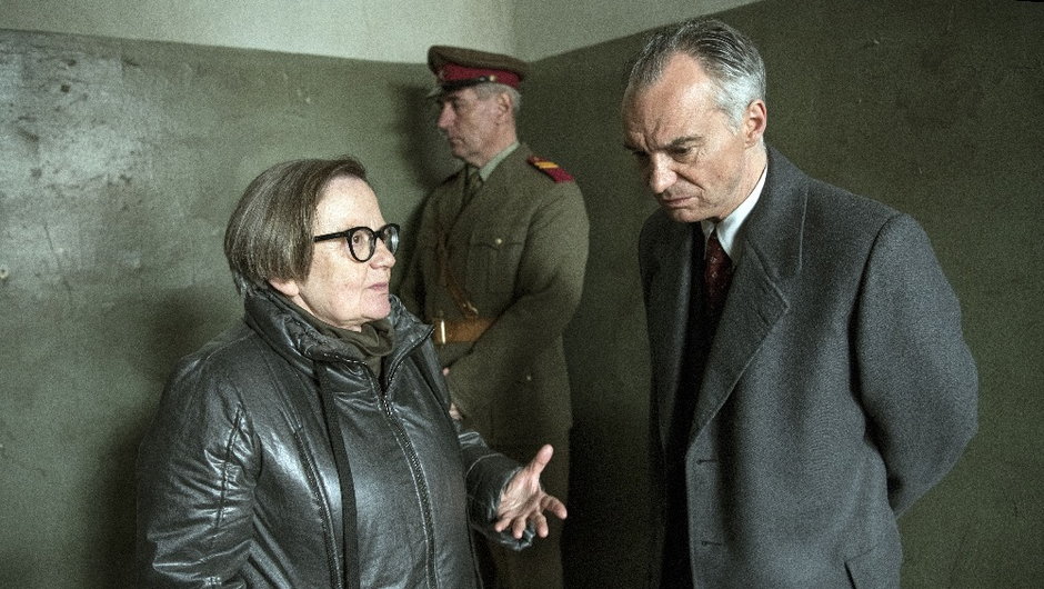 Agnieszka Holland i Ivan Trojan na planie filmu "Szarlatan" 
