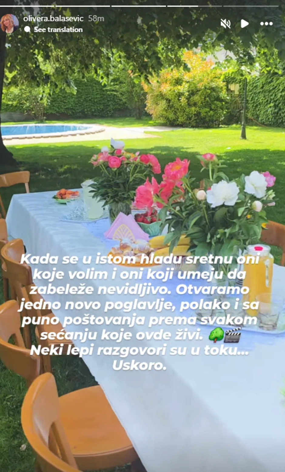 Olivera Balašević pokazala dvorište