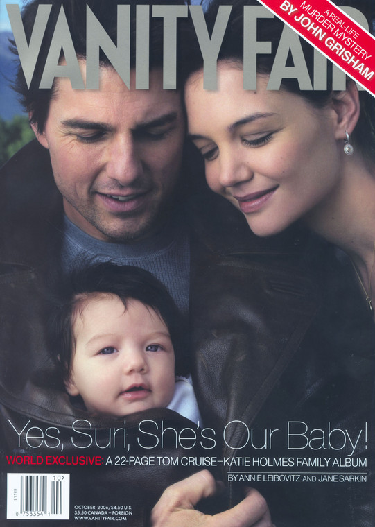 Tom Cruise, Katie Holmes i Suri na okladce "Vanity Fair" w 2006 roku