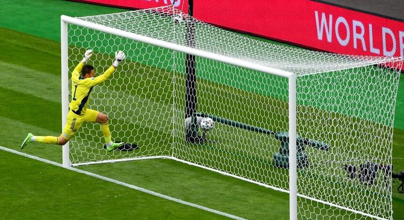 David Marshall was caught out by Patrik Schick's incredible long-range strike for the Czech Republic Creator: ANDY BUCHANAN