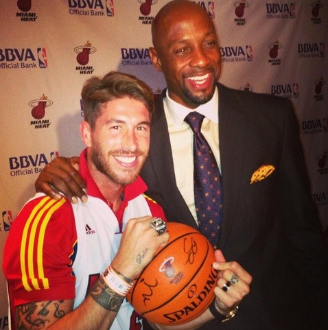 Sergio Ramos z legendą Miami Heat