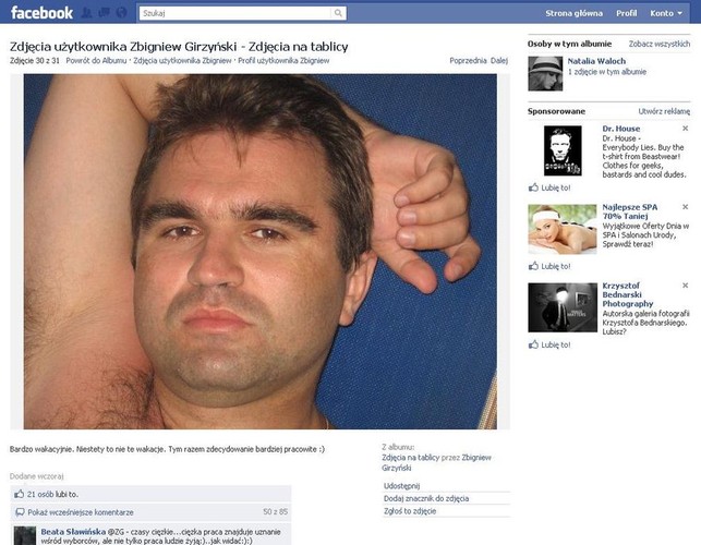 Zdjęcie z profilu na Fb Zbigniewa Girzyńskiego