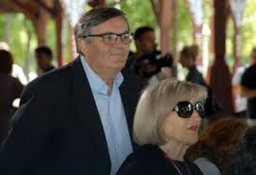 Predsednik Saveta Mira Banjac i direktor Radoslav Zelenović na festivalu