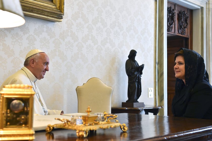 Beata Szydło na audiencji u papieża Franciszka