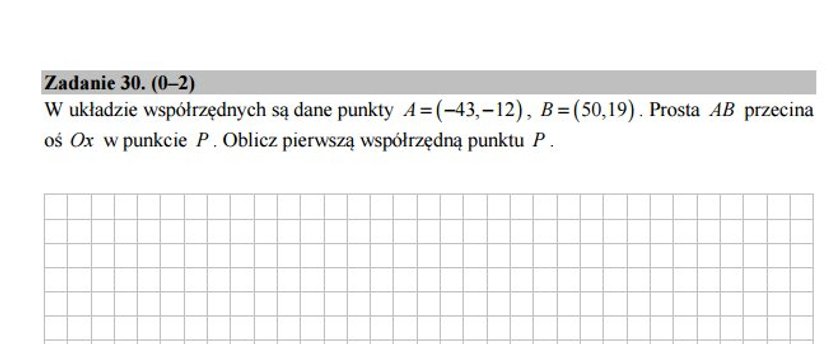 Arkusz egzaminacyjny - matematyka, poziom podstawowy