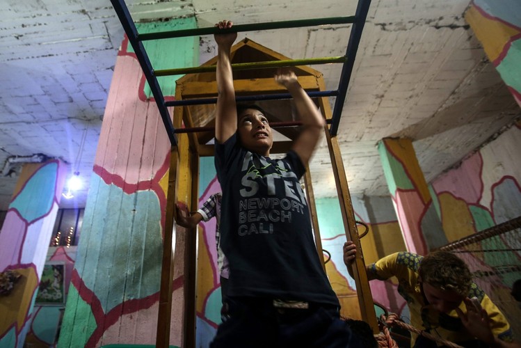 Park rozrywki w Erbeen we wschodniej Gucie, na przedmieściach Damaszku