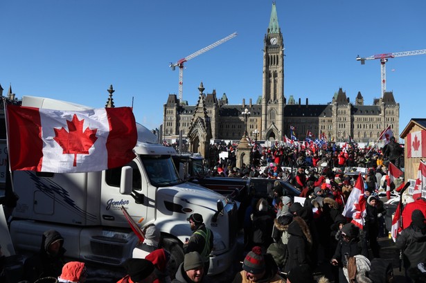 Protesty w Ottawie, Kanada.