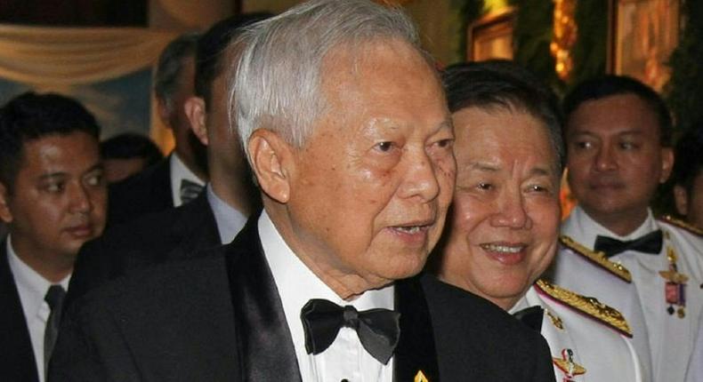 Thai General Prem Tinsulanonda during a gala dinner for the Royal Thai Army Day at the Thai Army Club in Bangkok, on January 20, 2012