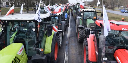 Gorąco na ulicach. Setki rolników zjechały do Warszawy. Są wściekli i zdeterminowani. Nie widać końca kolumny ciągników! [ZDJĘCIA]