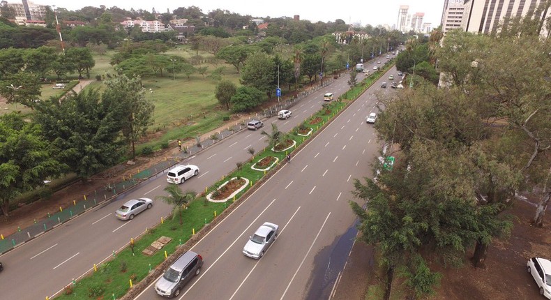 Aerial view of Uhuru Highway