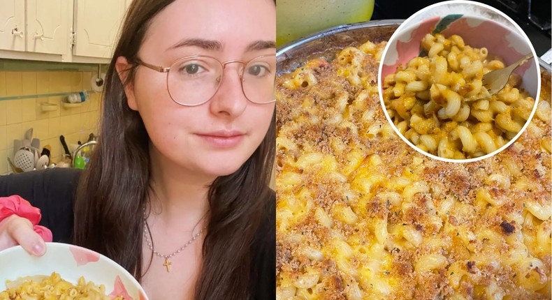 I tried making Ree Drummond's baked butternut squash macaroni and cheese.Erin McDowell/Insider