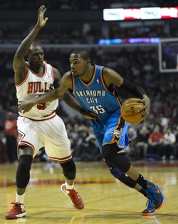 Liga NBA: Durant przesądził o zwycięstwie Thunder nad Bulls