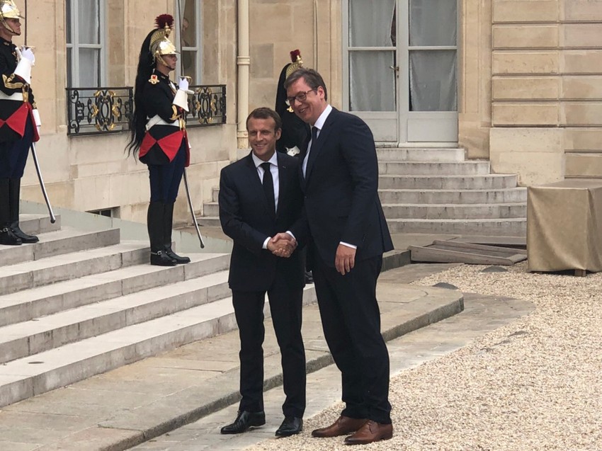 Aleksandar Vučić i Emanuel Makron
