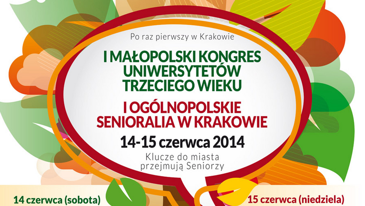 W dniach 14-15 czerwca odbędą się I Ogólnopolskie Senioralia w Krakowie.