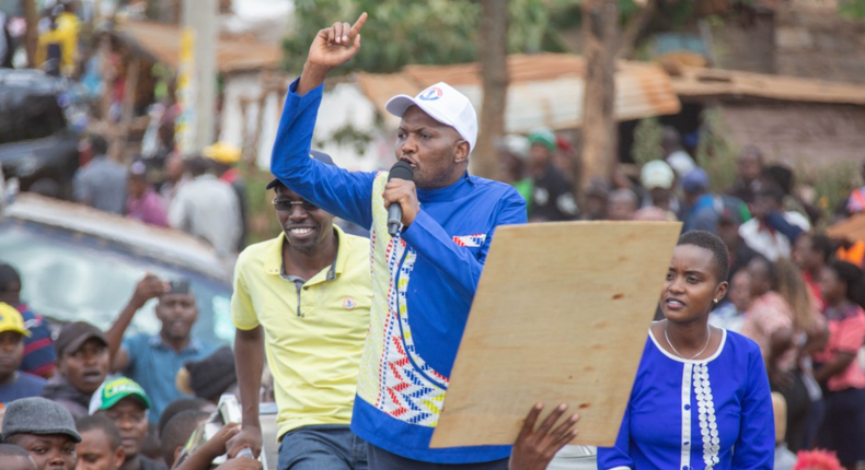 Gatundu South MP Moses Kuria during a Kenya Kwanza presidential campaign rally in Gatundu on March 18, 2022