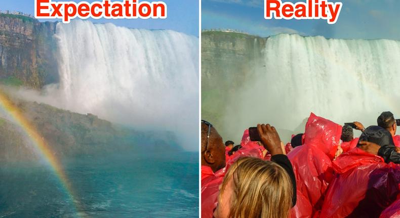 Niagara Falls is a popular attraction that BI's reporter found to be less glamorous than it appears on social media and in ads.Joey Hadden/Business Insider