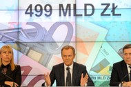 Donald Tusk oraz wicepremierzy Elżbieta Bieńkowska i Janusz Piechociński