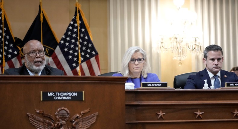 Members of the House Jan. 6 committee on June 9, 2022, at a hearing in Washington, D.C.