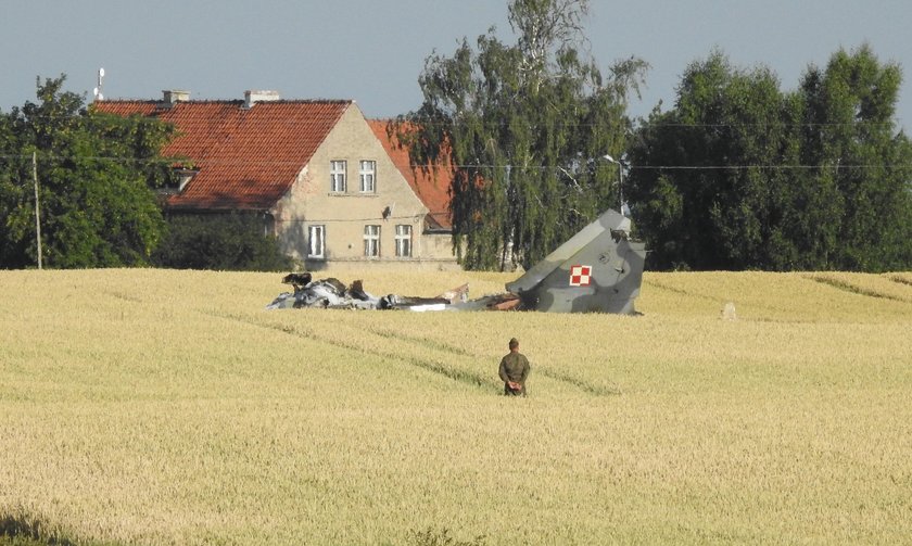 Katastrofa koło Pasłęka. Rozbił się wojskowy myśliwiec