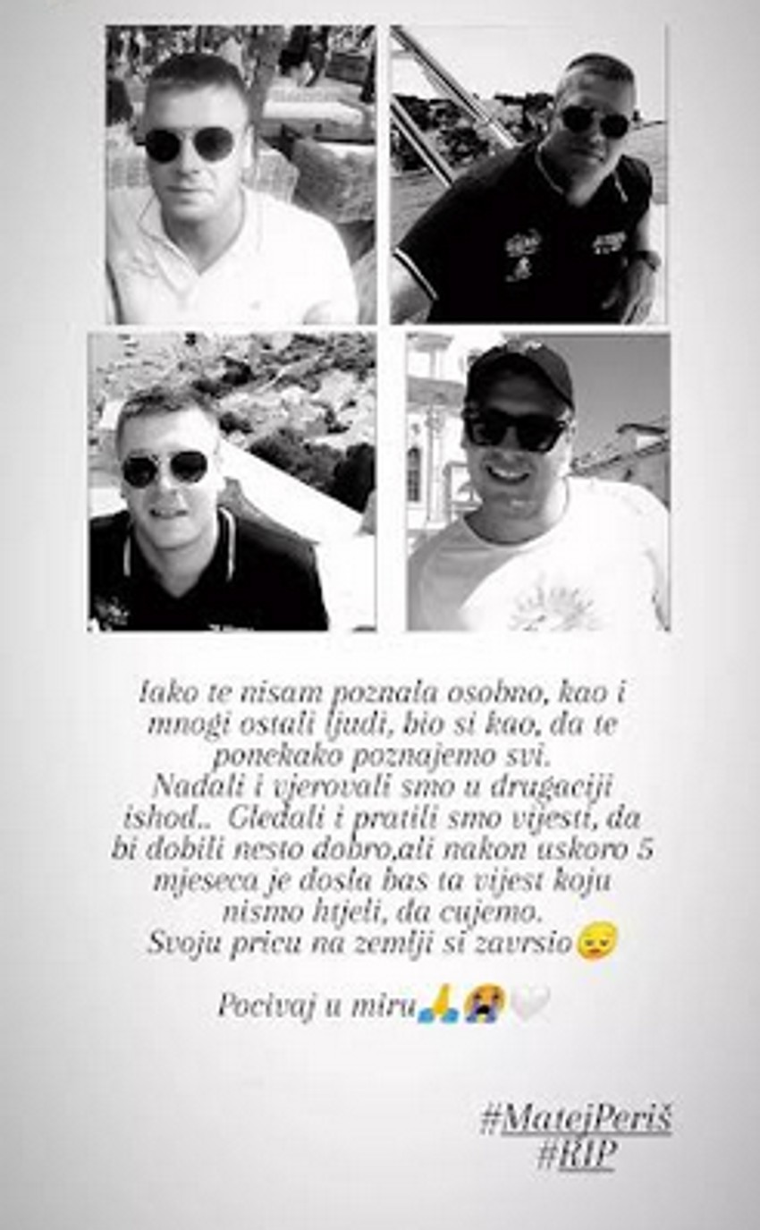 Oproštaji od Mateja Periša preplavili društvene mreže