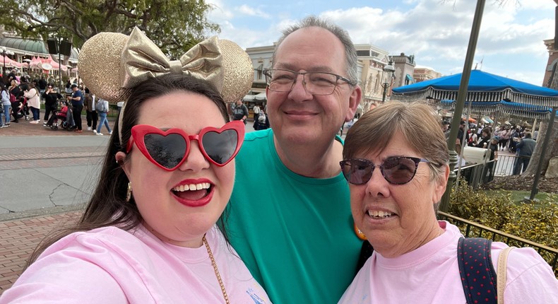 I went to Disneyland with my parents. Megan duBois