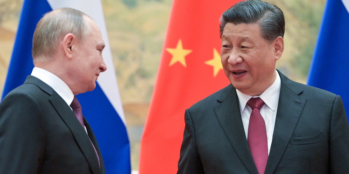 Prezydent Rosji Władimir Putin i jego chiński odpowiednik Xi Jinping.