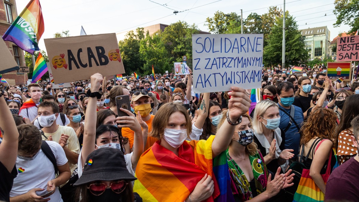 Protest przeciwko zatrzymaniu Margot, Wrocław, 10 sierpnia 2020 r.