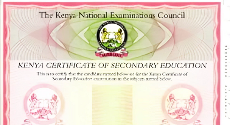KCSE certificate